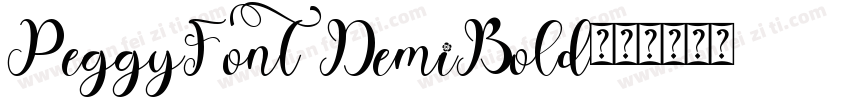 PeggyFont DemiBold字体转换